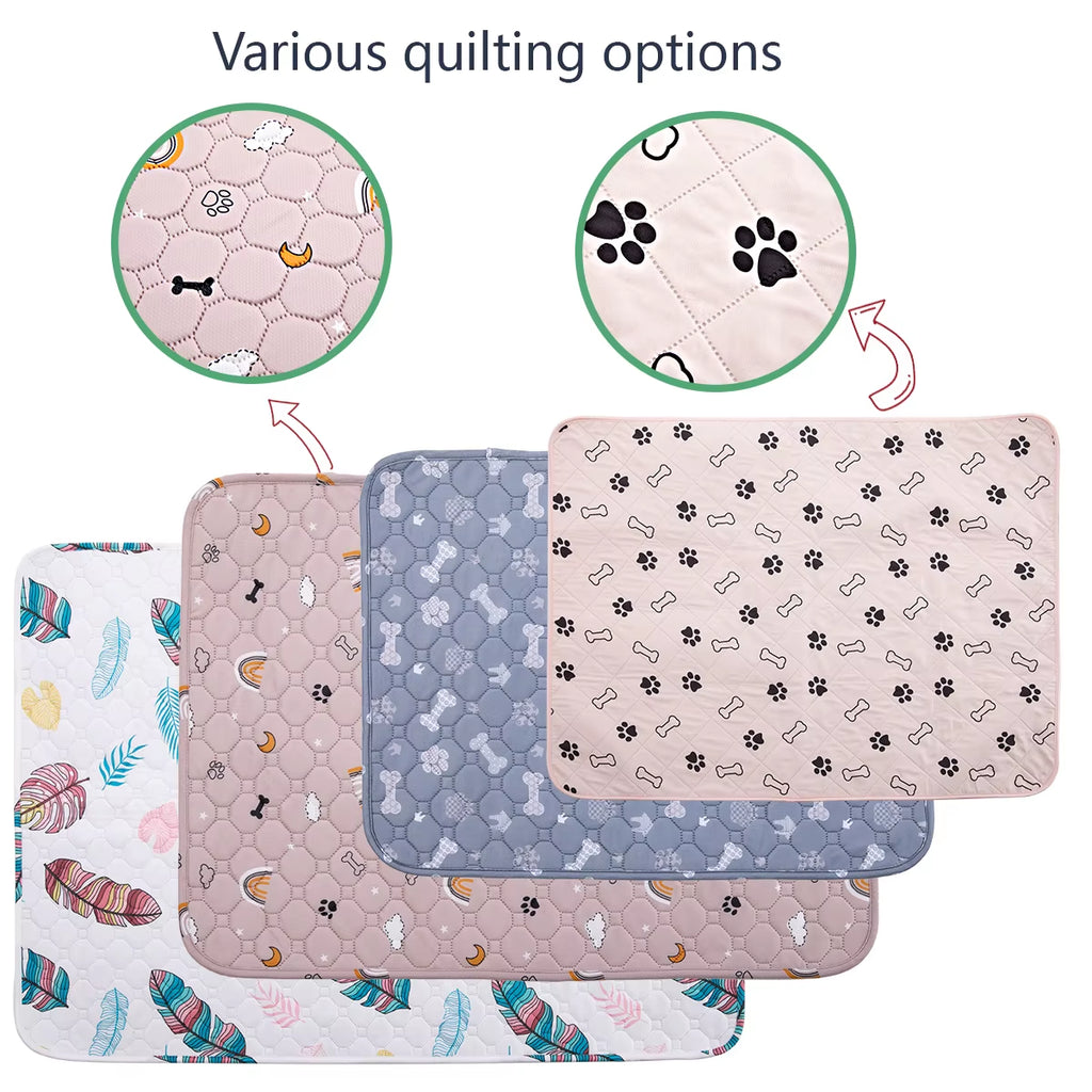 Reusable Puppy Pads Absorbent Dog Mats with Non-Slip Feature Washable Cloth Pee Pads